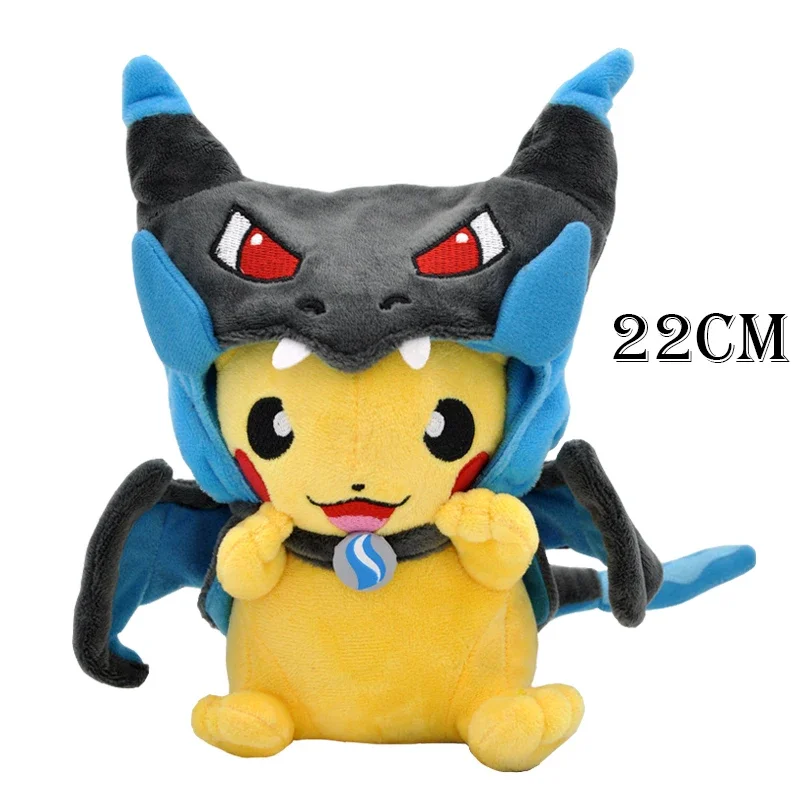 Hot @@ 22cm Pokemon Pikachu Cosplay Gyarados Snorlax Cute Animals Pet Plush Peluche Soft Stuffed Toys Kids
