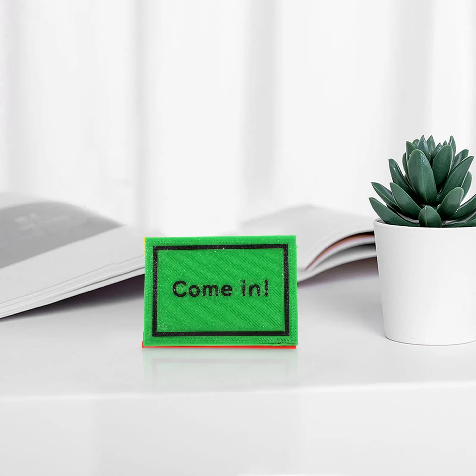 

Multi Color Detachable Triangle Desk Sign Block Desktop Office Do Not Disturb Come in Indicator Compact Workspace Essential