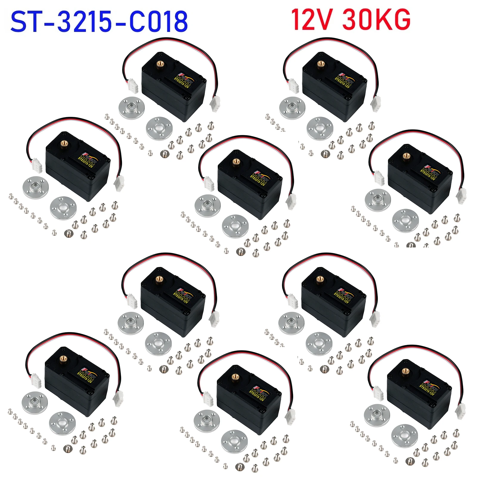 10PCS STS3215 12V 30KG High Torque Smart RC Servo Feetech TTL Serial Bus Robot Servo For SO-ARM100 Teaching Robotic Arm Project