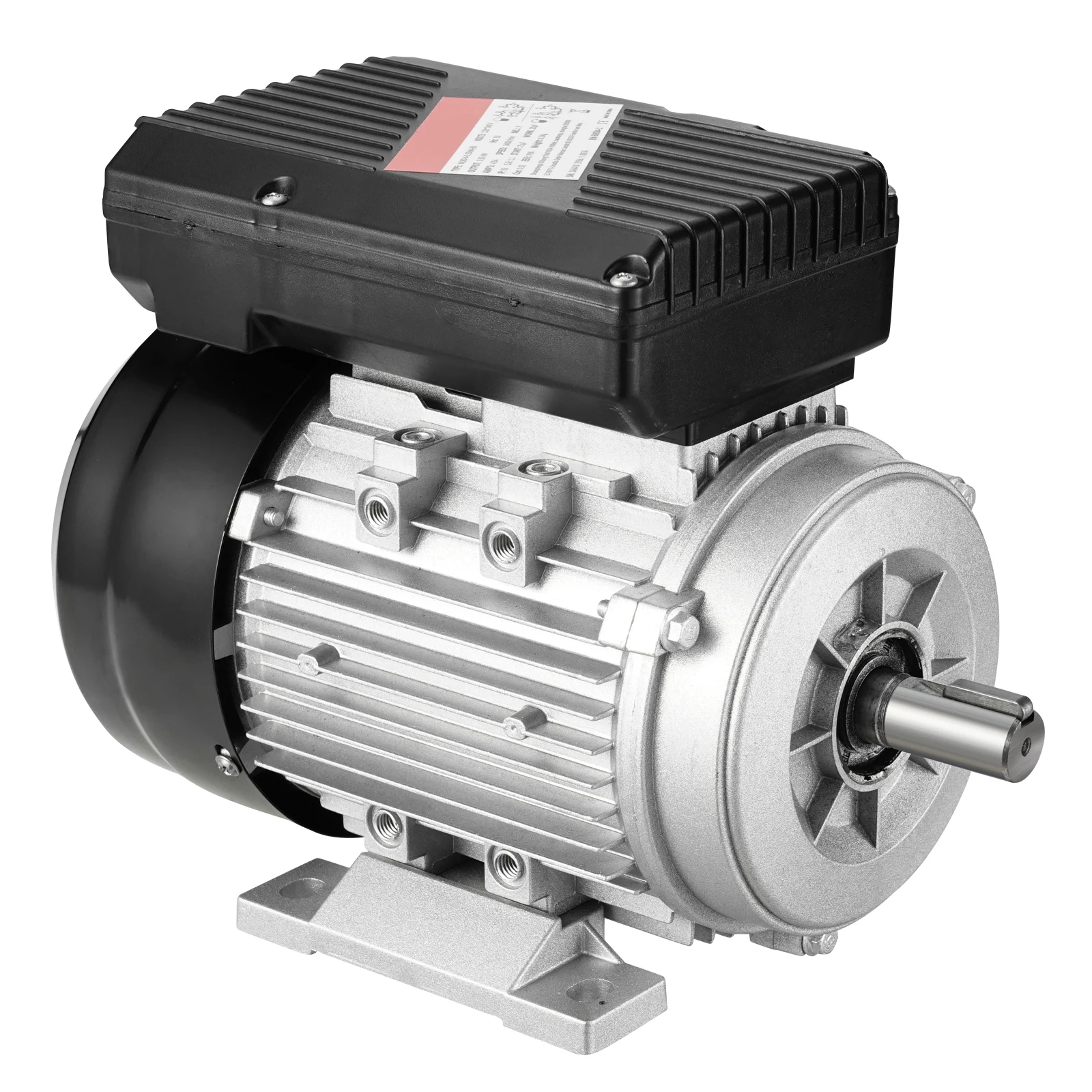 SucceBuy Motore elettrico da 0,55KW Motore compressore d'aria CA Monofase 19mm Albero con chiave Rotazione CW/CCW per macchine agricole