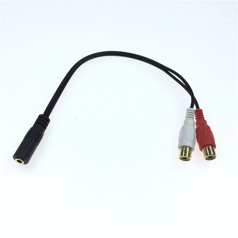 Audio Kabels 3.5Mm Jack Plug Fmale Om 2 Rca Vrouwelijke Stereo Adapter Rca Kabel Voor Hdtv Pc MP3 Cd speler Universele