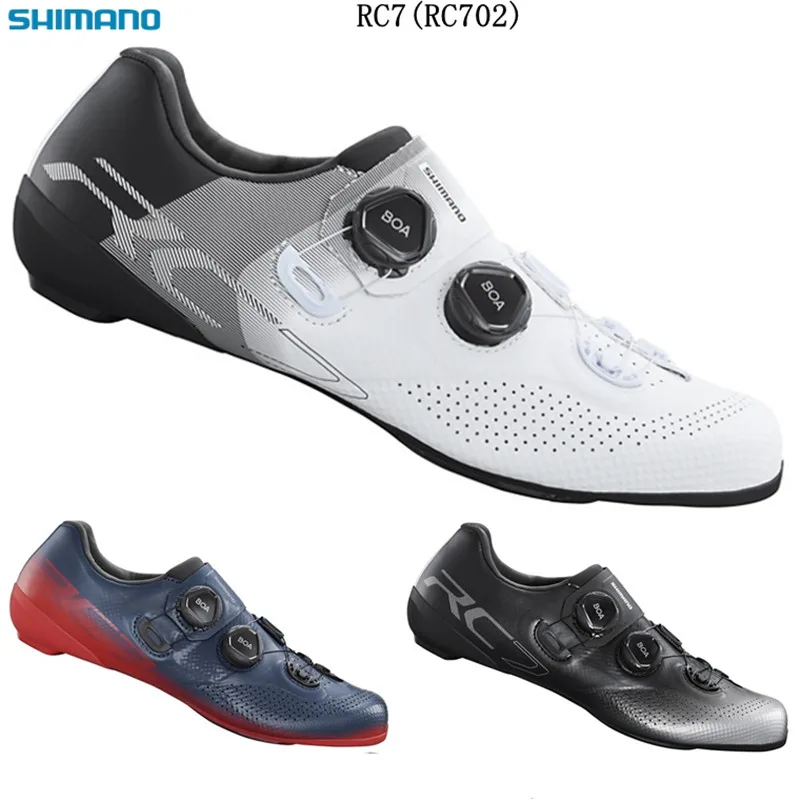 Shimano-Zapatillas de ciclismo SH RC702 RC701 RC7, zapatos de bicicleta de carretera con ventilación de carbono RC702 701, zapatos de bloqueo de carretera RC7