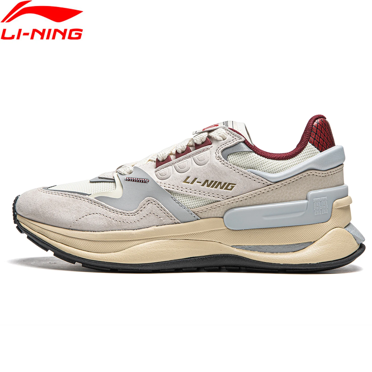 Li-ning-zapatos de estilo de vida clásico para hombre, zapatillas deportivas de ocio Retro con cojín BOOM, estilo usable, 001 MOMENT V2, AGCU061