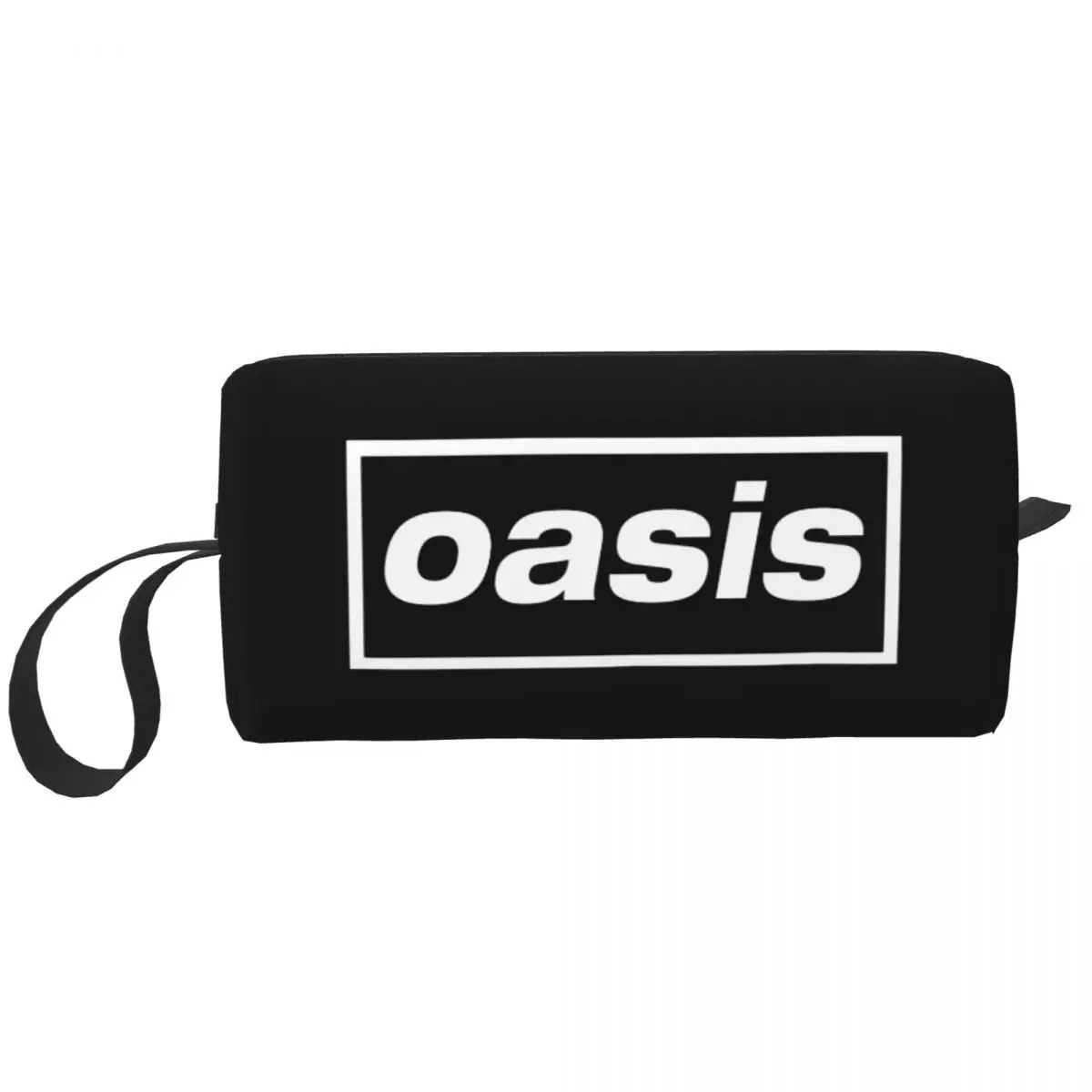 Rock Band Logo British Music Albums Large Makeup Bag Waterproof Pouch  Cosmetic Bags  O-Oasis Portable Toiletry Bag for Women