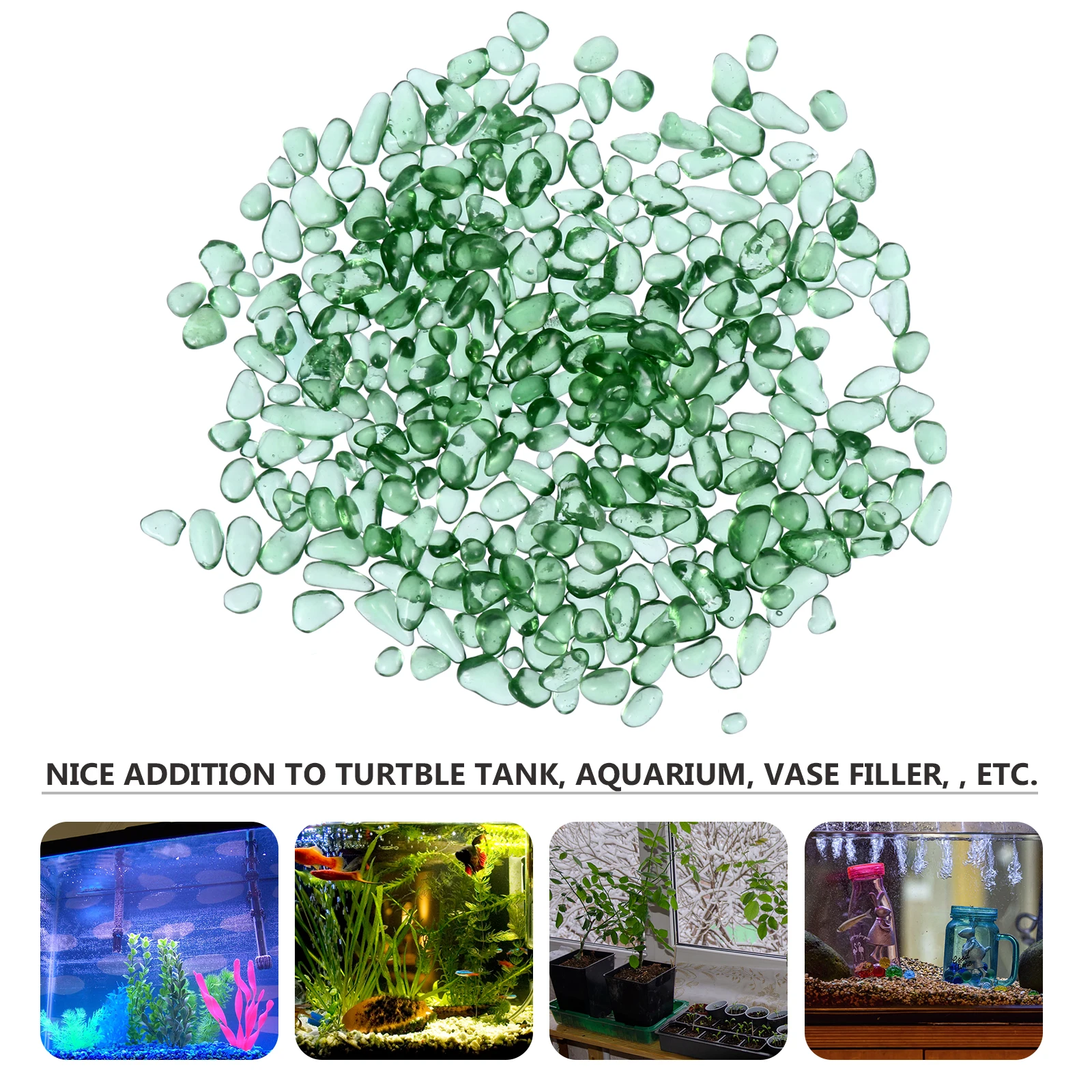

Glass Crystal Stone Set Aquarium Decor Gravel Rocks Fish Tank Vase Filler H made Crafts L scaping Water Plants Safe Non Fading