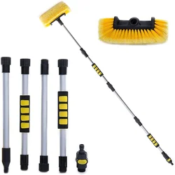 Telescopic car wash brush Car Automatic Telescopic Long Rod Spray Water Brush Auto Windshield Window Wipe Glass Cleaner Washing