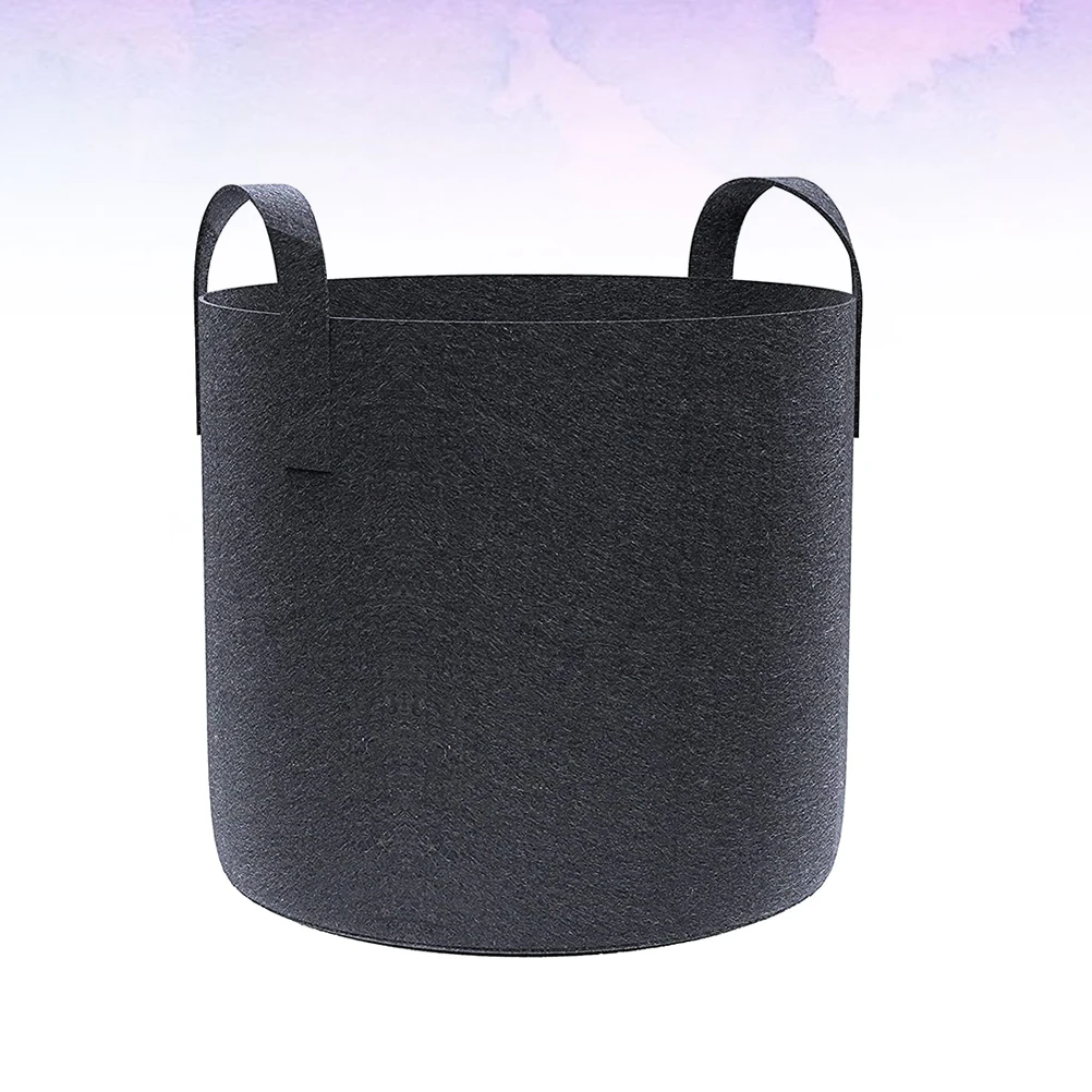 

2 pcs Planting Bags Nonwoven Thickened Growing Pouch Breathable Moveable Plant Container Double Handle Black 30X25Cm For Potato