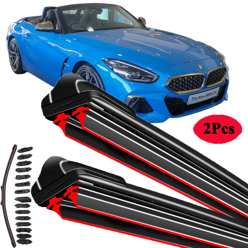 

For BMW Z4 G29 2019 2020 2021 2022 Front Car Wiper Brushes Blades Rubber Cleaning Window Windshield Windscreen Replacement Parts