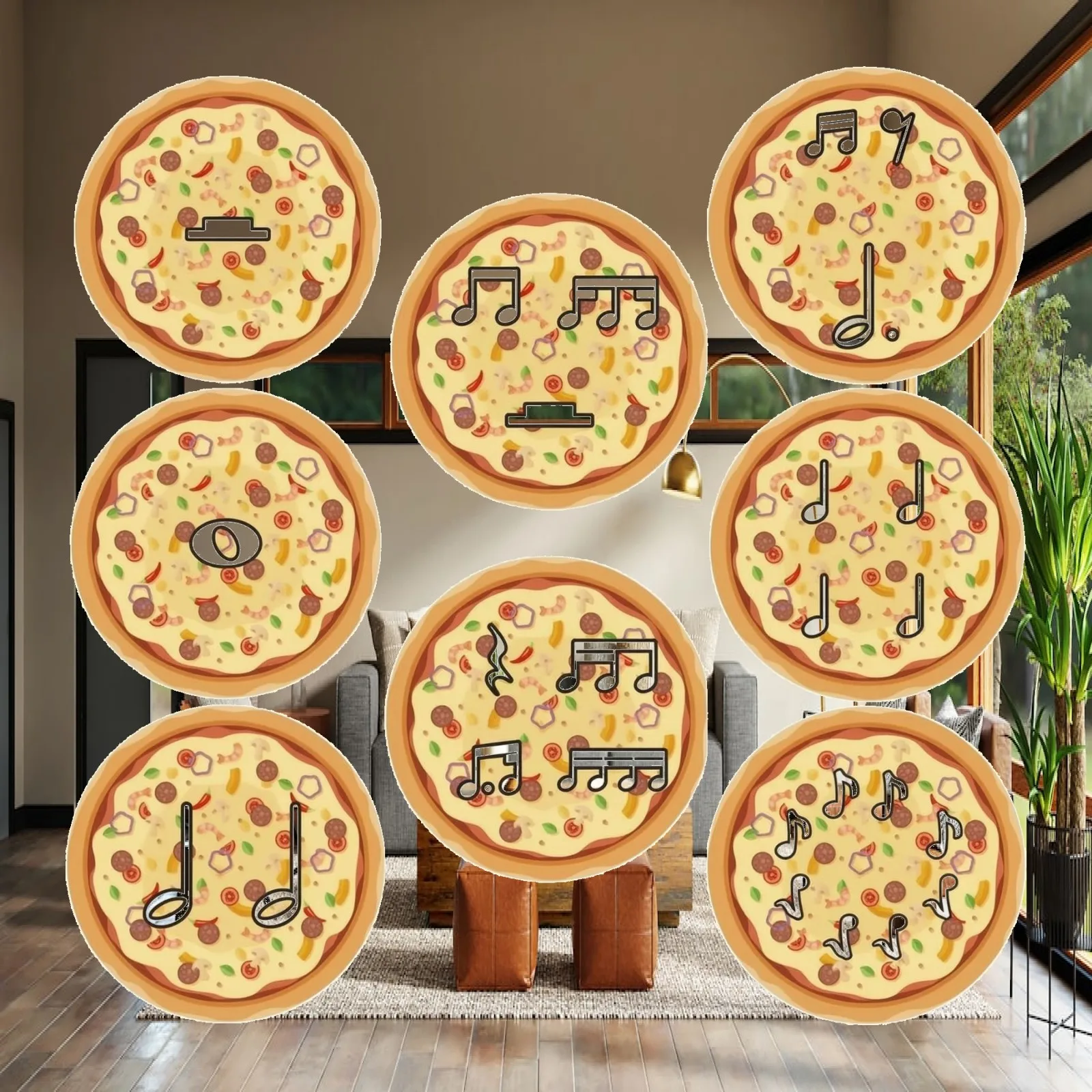 Educational Learning Kids Toy Music Note Pizza Puzzle for Boys Girls Age 3-6 Cognitive Development