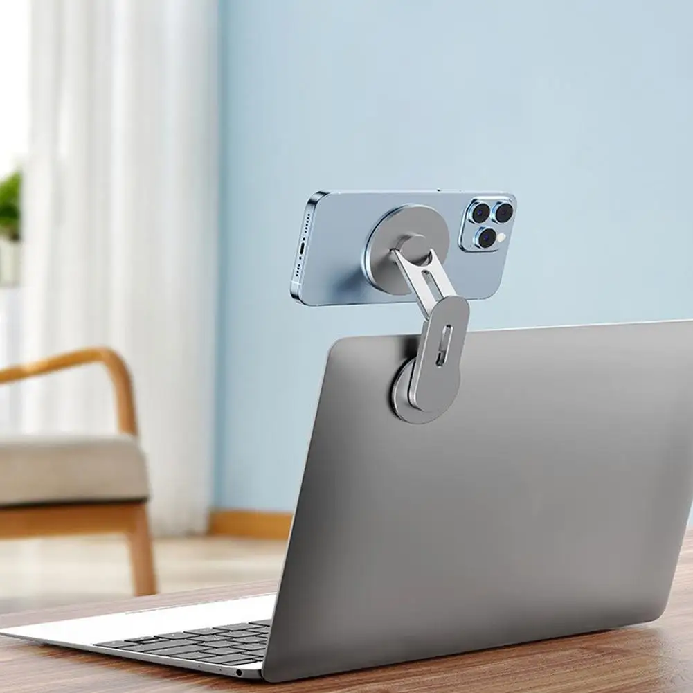 Magnetic Floating Phone Holder For MagSafe Compatible Hidden Car Mount & Computer Screen Foldable Phone Stand For Car