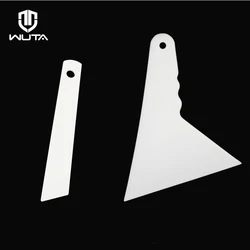 WUTA White Plastic Glue Spreader Glue Applicator Sticks Leather Scraper Thin Gluing Gumming Board Essential Leather Crafts Tools