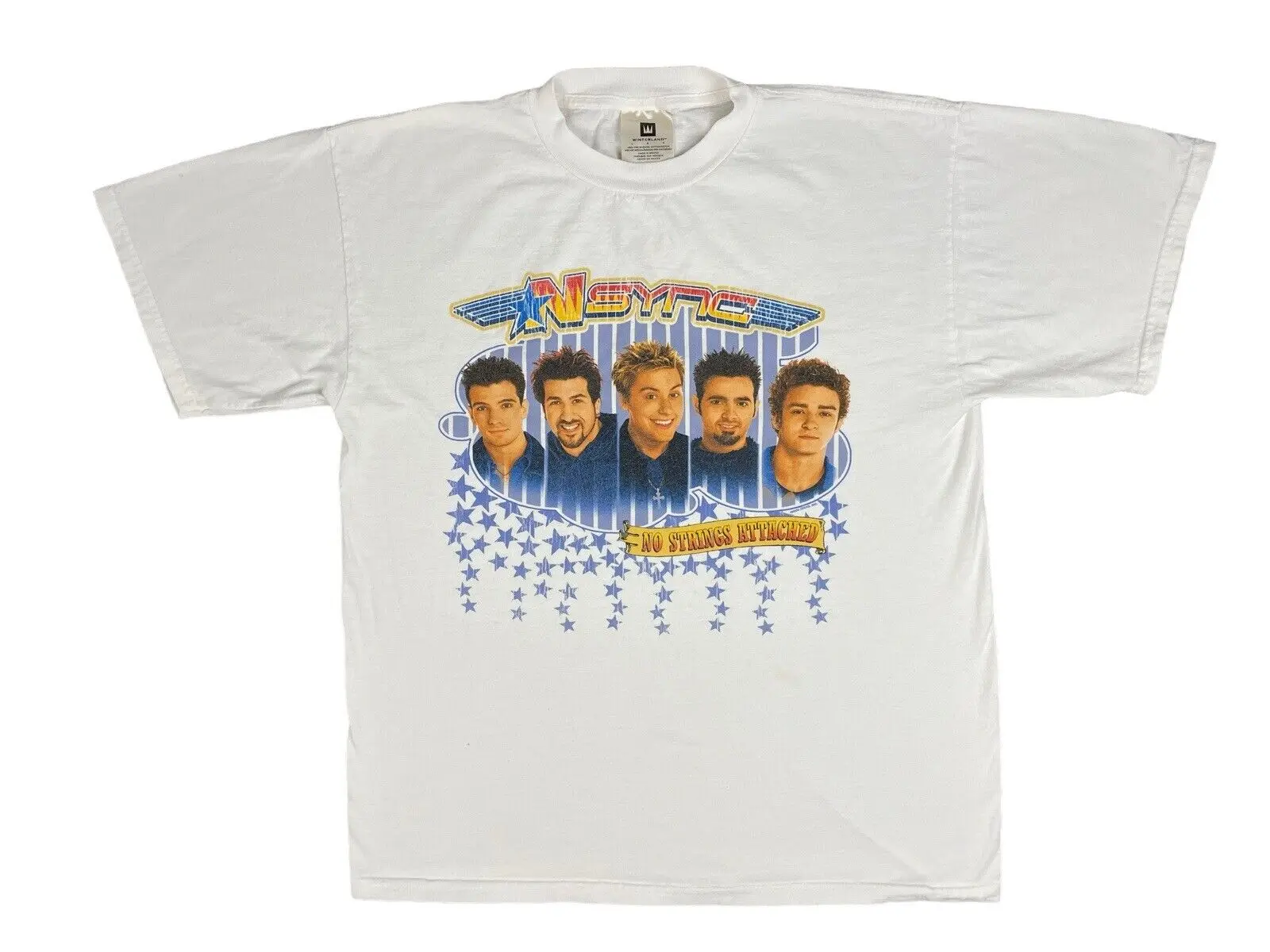 Nsync T Shirt Men Äôs M Branco Frente Impressão Logotipo Casa Para Natal Y2K