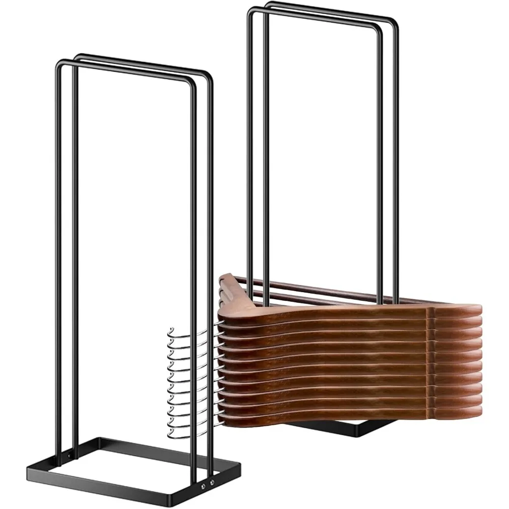 

Hanger Stacker 2 Pack, Clothes Hanger Holder Organizer for Closet Laundry Room, Organizer Stacker for Coat Wire Hangers,Hanger R