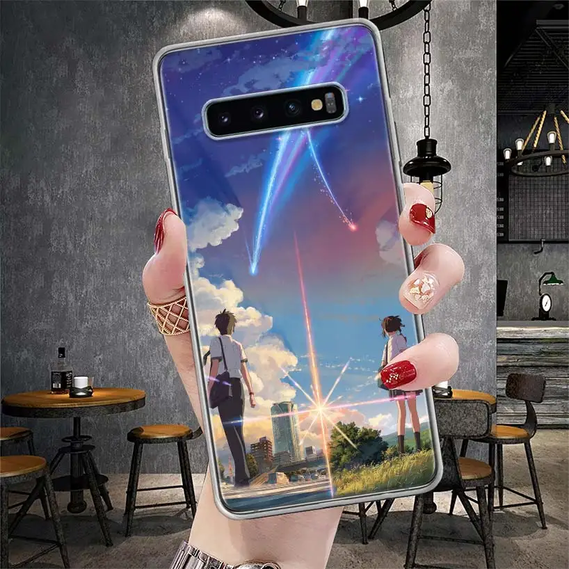 Film Anime Mencetak Nama Anda Casing Ponsel Lunak untuk Samsung Galaxy M31 M32 M51 M52 M21 M30S M12 Note 9 8 10 Lite 20 Ultra J4 Plus J