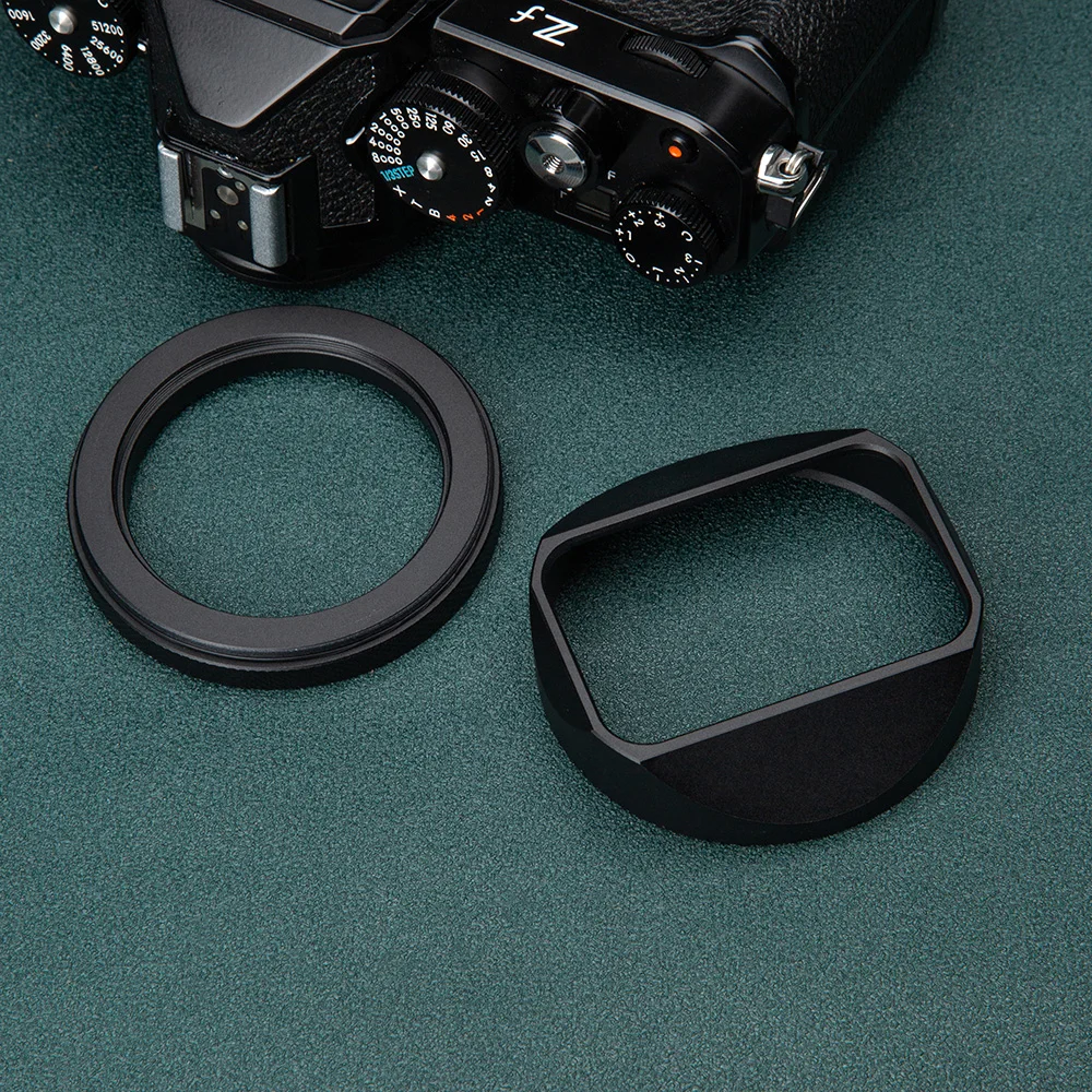 Aluminum Metal Camera Lens Hood with 52mm Adapter Ring for Nikon ZF ZFC Z40F2/40SE 28F2.8/2.8SE Hood Shade LH-N52 Replaces