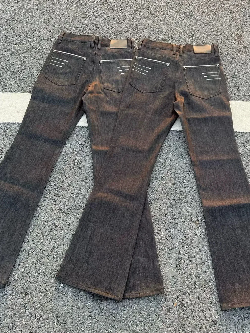 

American Vibe Streetwear Original Design Hard And Sturdy Super Slim Fit Four Line Narrow Ear Original Jeans Men's Denim Pants