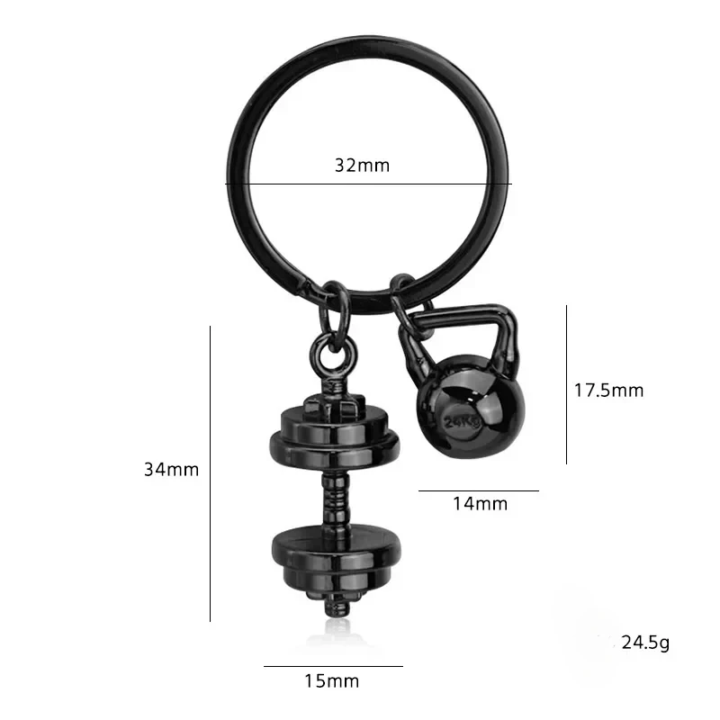 Fitness Dumbbell Keychain Sports Competition Souvenir Universal Arm Strength Training Three-dimensional Model Club Gifts