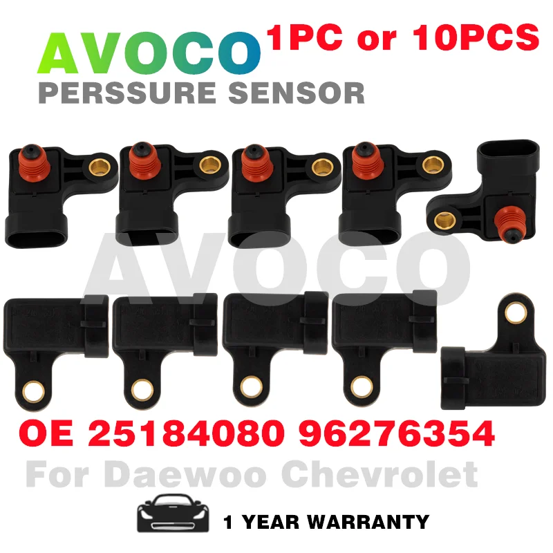 1/10PCS 96276354 Intake Air Manifold Abosolute Pressure MAP Sensor For Chevrolet Daewoo Lanos Leganza Nubiba Rezzo 1.6 1.8 2.0L