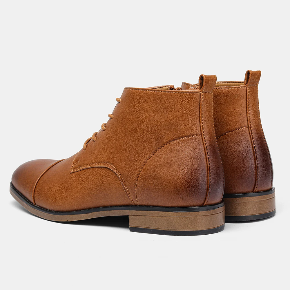American style men\'s boots 2024 Fashion Brand Comfortable Men\'s Ankle Boots
