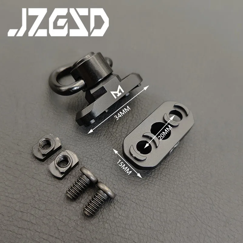 Tactica Metal QD Sling Swivel Mount Single Double Point Strap Buckle Base For MLOK System Quick Release Button Hunting Accessory