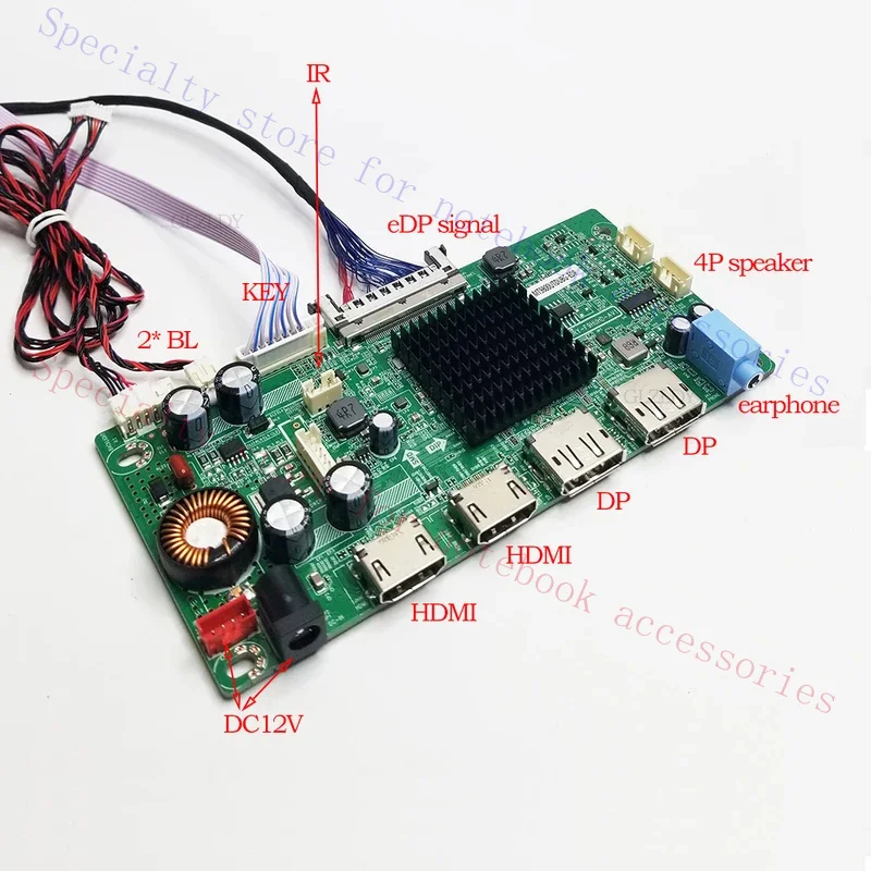 LCD Controller Board For 27inch LM270WQA-SSA1 SSA2 2K 2560*1440@165Hz LCD Screen Driver Board 2*HDMI 2*DP Esports Monitor DIY