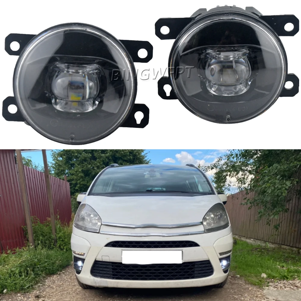 2PCS/LOT LED Fog Lamp Light 12V For Citroen C4 Grand Picasso UA MPV 2006-2012 Left + Right Front Halogen Fog Lamps