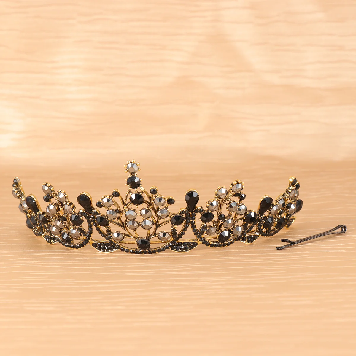 

1Pcs Rhinestone Crown Crystal Baroque Tiara Classic Retro Headpiece for Wedding Bridal Party Women Accessories Jewelry