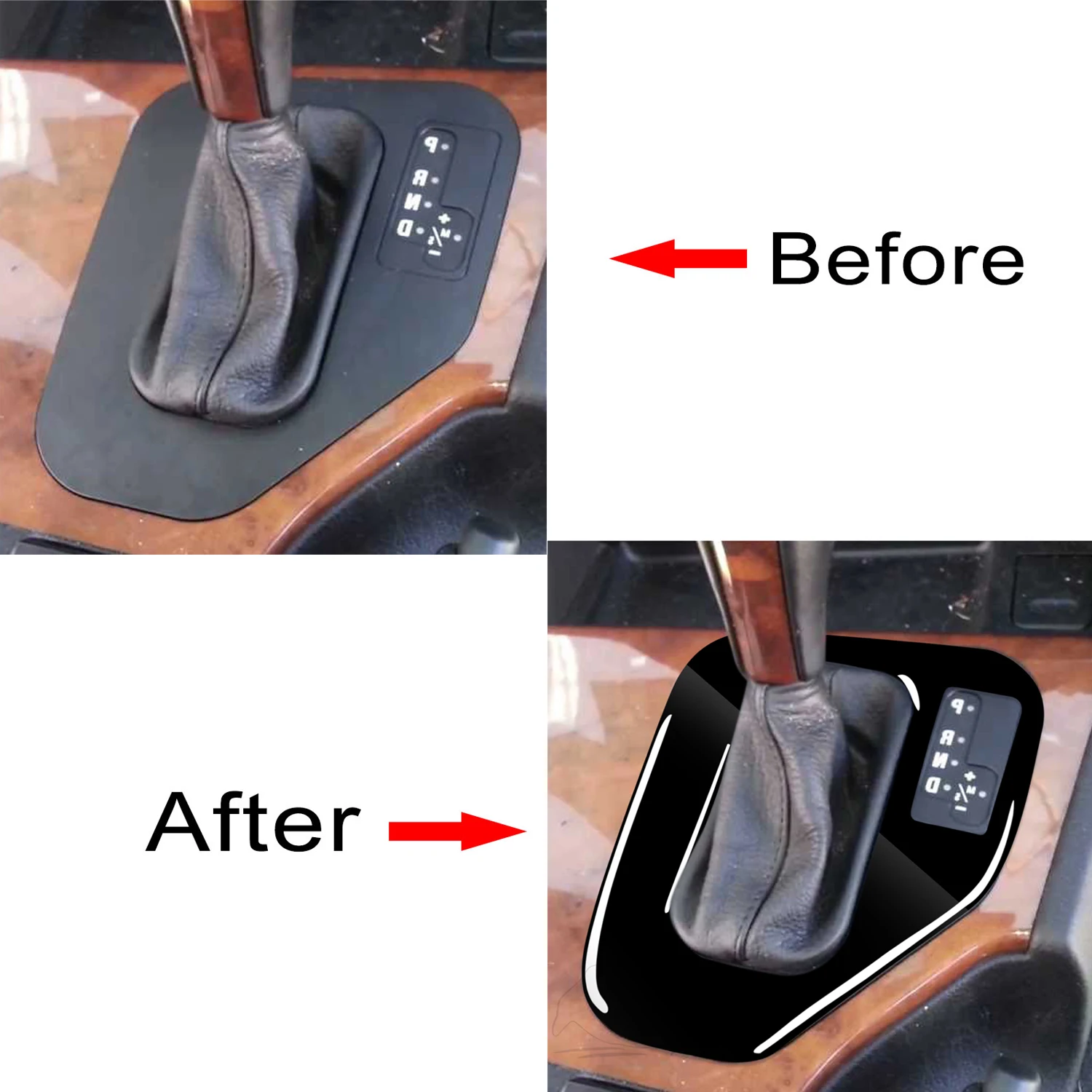 For BMW E39 5 Series 1995-2003 Piano Black Gear Shift Panel Trim Cover Interior Decoration Sticker Accessoire Voiture