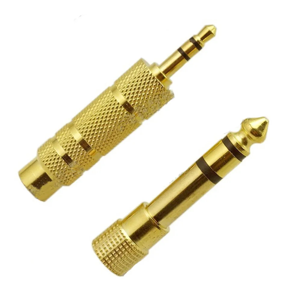 Пара женских разъемов от 3,5 мм до 6,35 мм, 6,35 мм до 3,5 мм, стереомикрофон, гитарный кабель, аудиоконвертер, адаптер, соединительный разъем