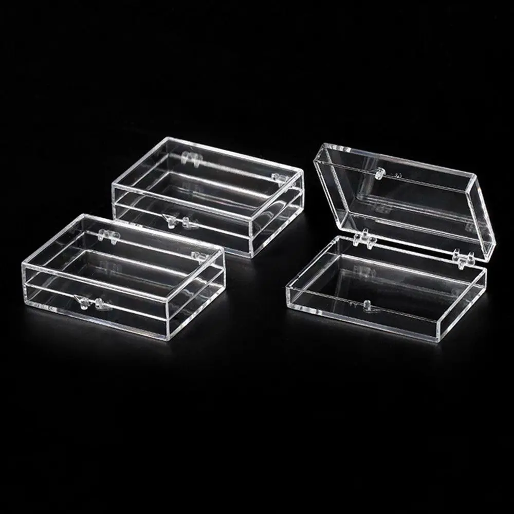 Acrylic Transparent Box Lid Jewelry Candy Storage Box Badge Commemorative Coin Storage Box Personal Postcard Box Home Accessory