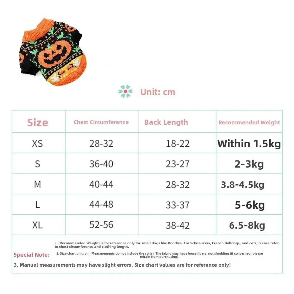 Turtleneck Design Halloween Dog Sweater Warm Pumpkin Costume Pumpkin Pet Sweater Soft Comfortable Cat Sweatershirt Small Dogs - Image 6