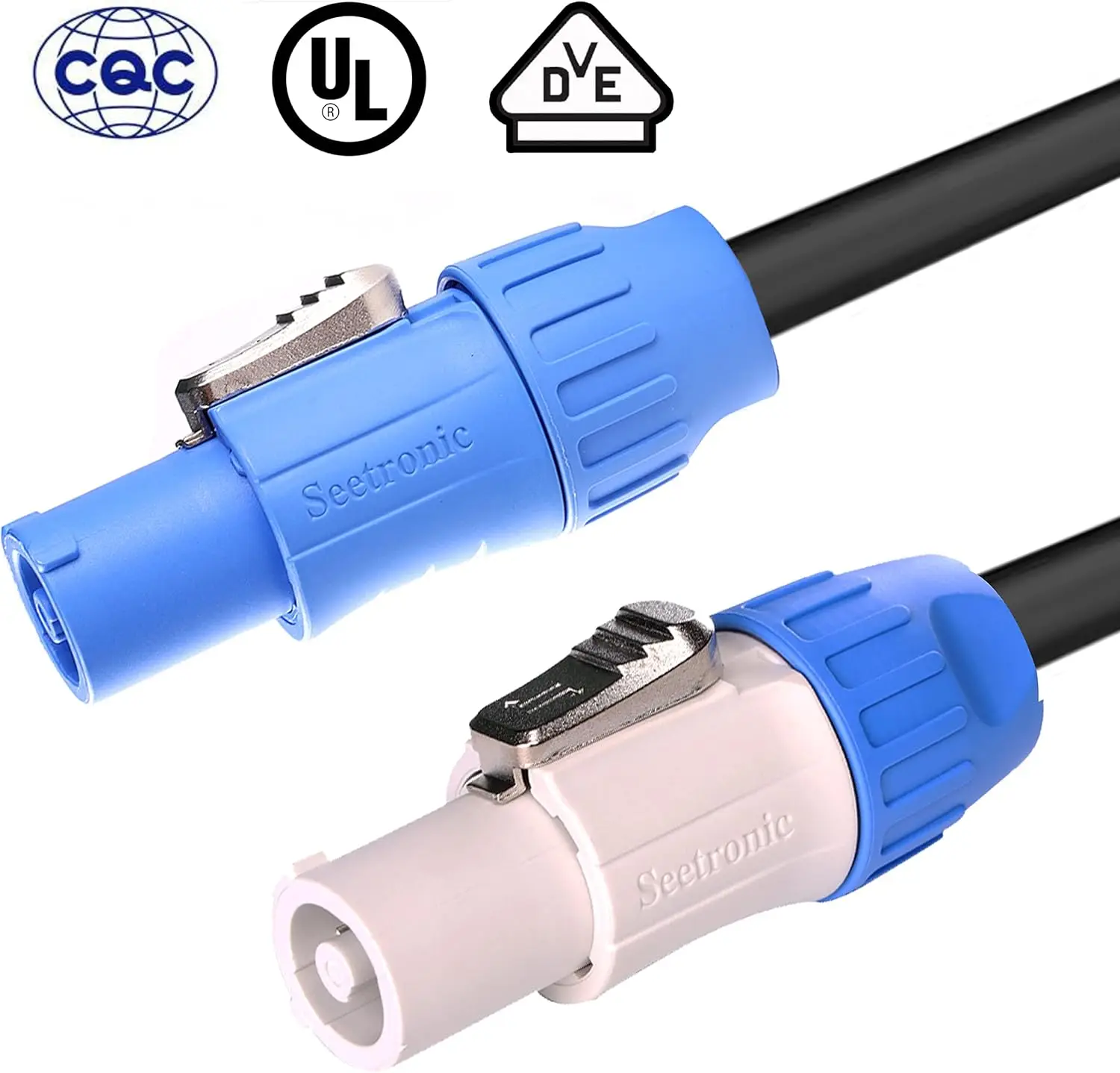 Cablesonline 1.5เมตร16AWG อุปกรณ์ติดตั้งแสงเวที powercon-Compatible Power-Through JUMPER CABLE in and OUT CABLE