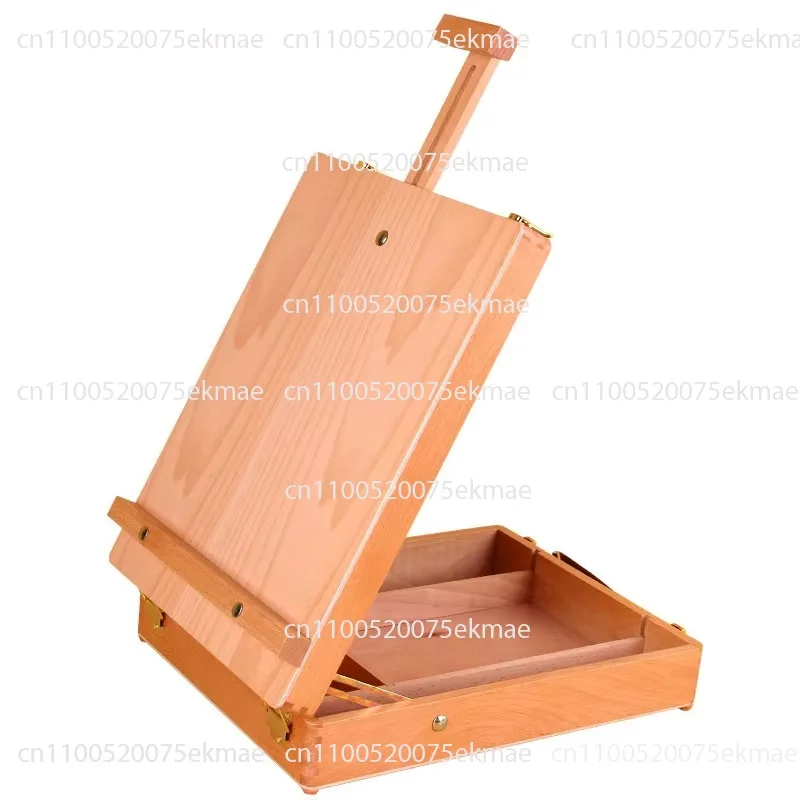 

Portable high-end art table with adjustable children's desktop easel, oil painting and painting material storage box