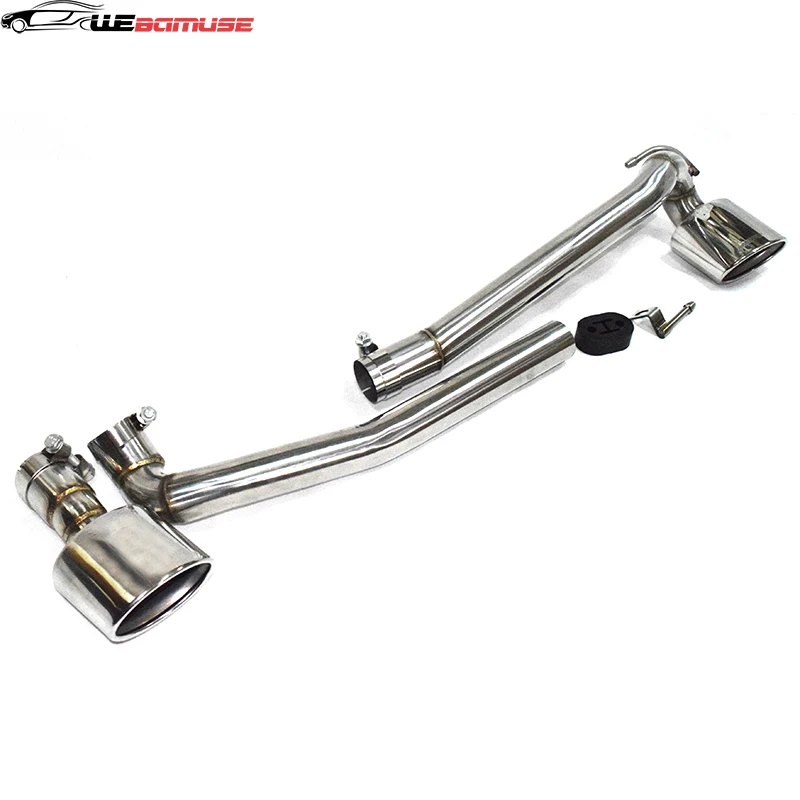 Car Exhaust Parts For Mercedes-Benz W204 C180 C200 C260 Upgrade C300 Dual Outlet Tailpipe Muffler Exhaust System