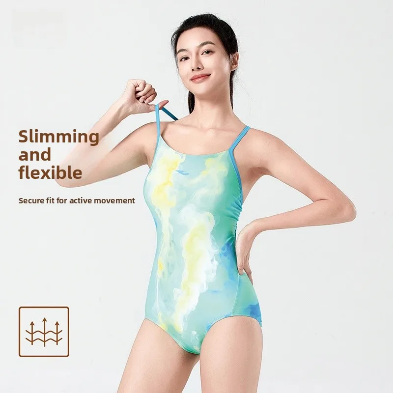 hosa-2025-new-women's-one-piece-speed-suit-swimming-costume-e-design-no-water-trap-flat-chest-qui-dry-no-sve