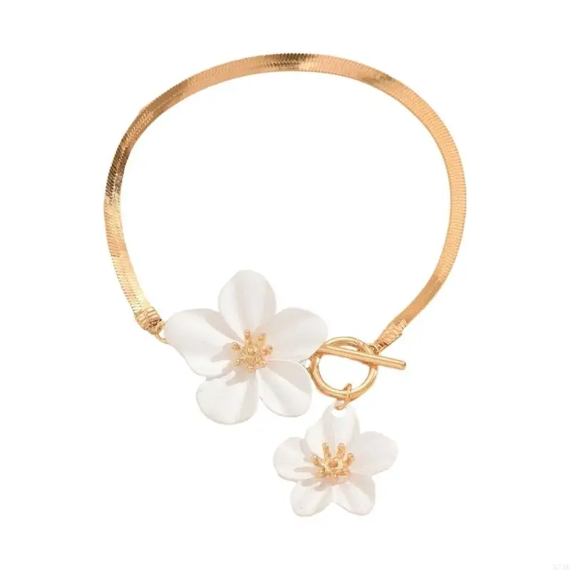  Fashionable Adjustable Anklet Floral Detailing Alloy Versatile Wear for Parties Travel Jewelry for Her Special Moment