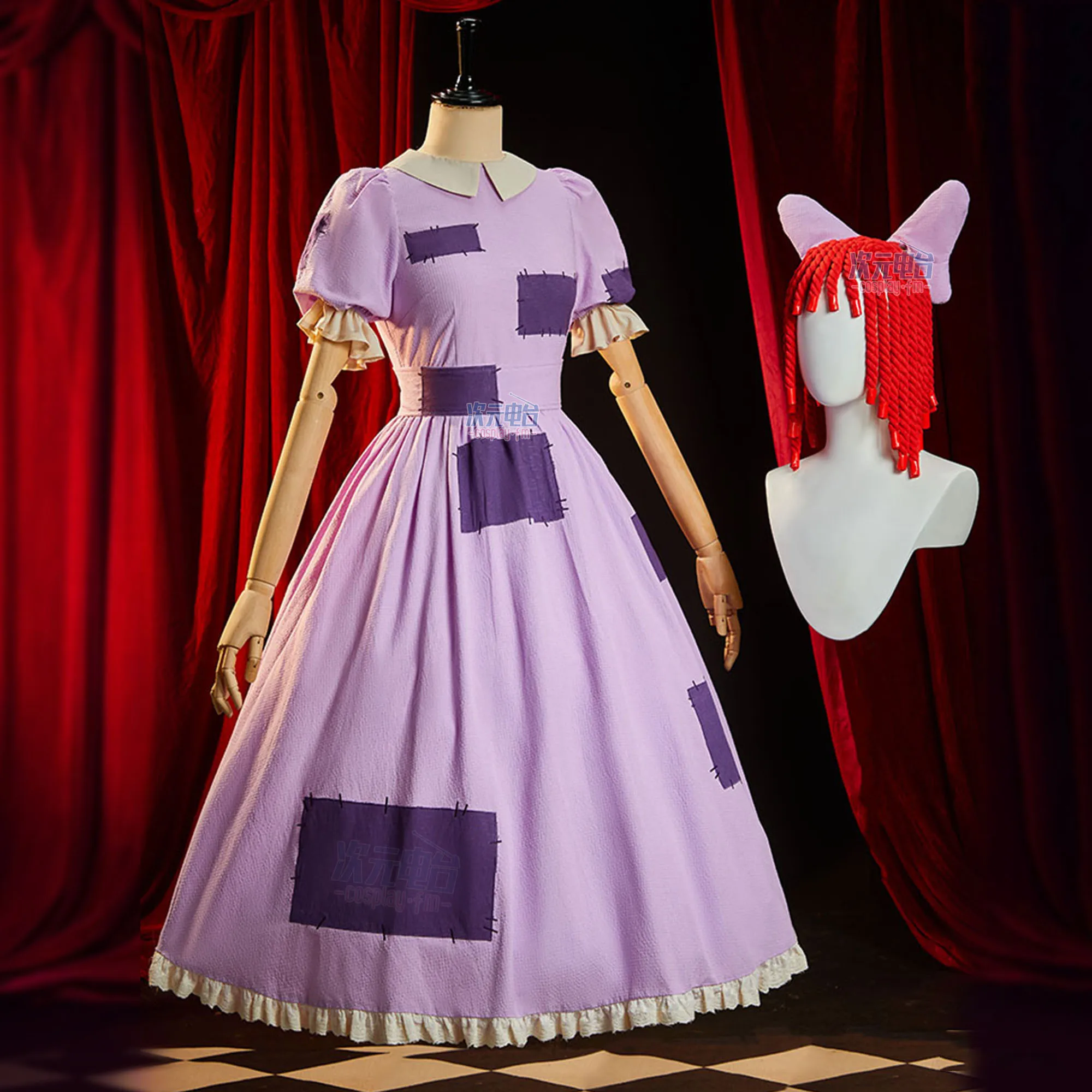 

The Amazing Digital Circus Ragatha Cosplay Costume For Adult Women Short Sleeve Pomni Dress Halloween Carnival Party Clown Suit