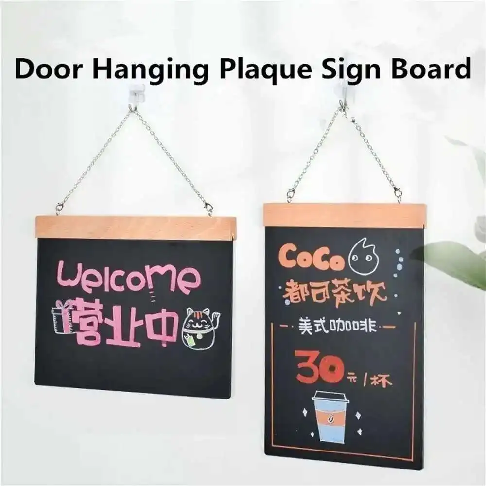 

1pcs A4 Wooden Diy Board Hanging Door Sign Plaque Wall Decorations Home Yard Business Shop Cafe And Restaurant Front Sign
