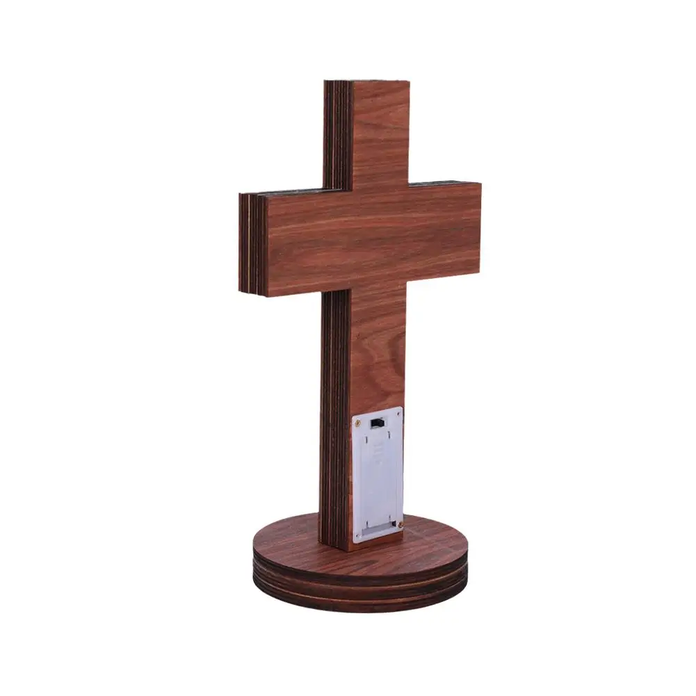 Estatuilla de Belén de Navidad, soporte de madera, libro, decoración de la Biblia, LED para el hogar con artesanía creativa, arte ligero festivo, atmósfera de madera T9W7