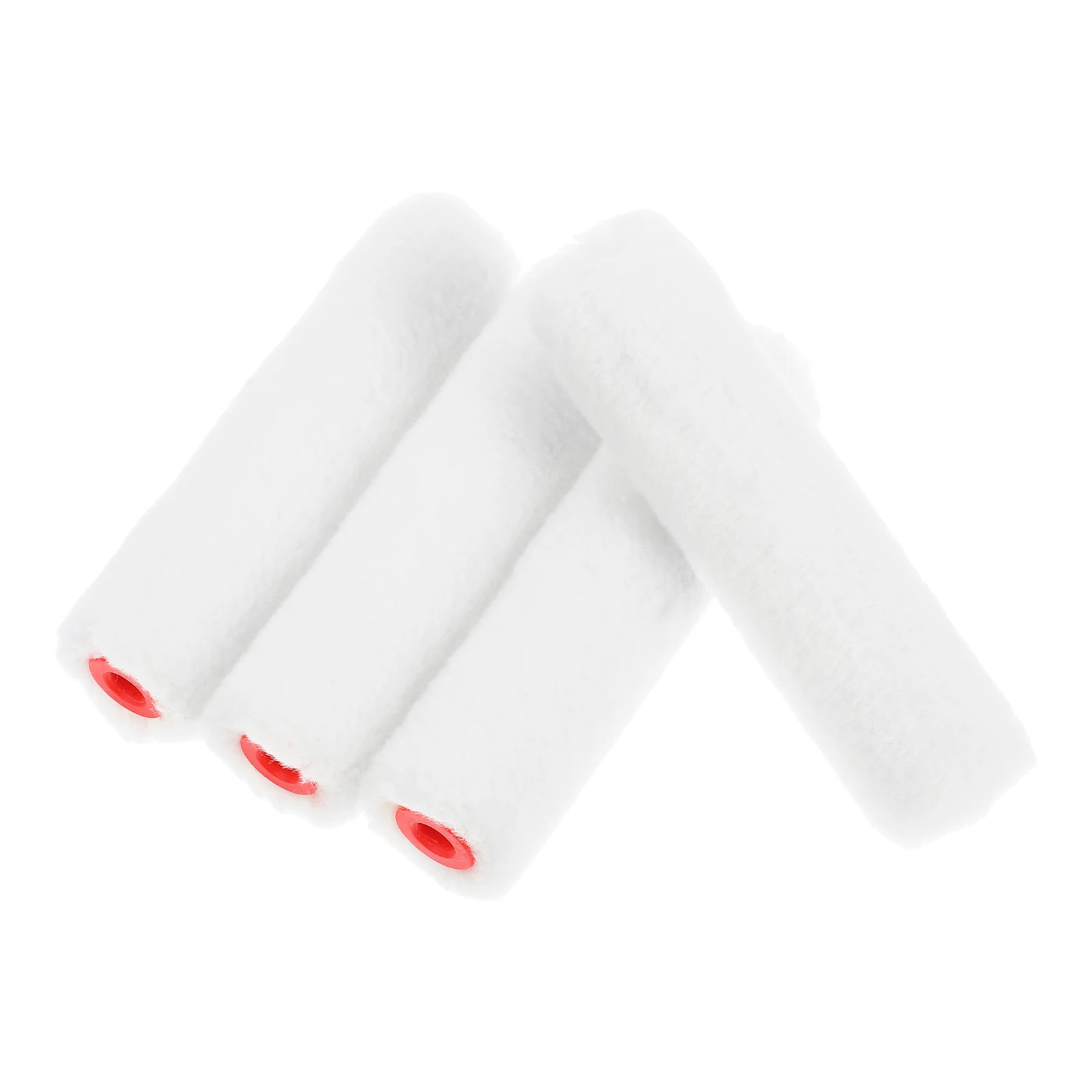 

4 pcs Wall Paint Roller Brush Cotton Thread Mini Replacement Sleeve for Textured Coverage Edge Detailing Durable Shed Resistant