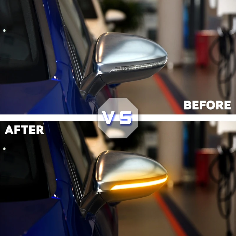 For VW Volkswagen Golf 7 Jetta MK7 19 VII MK7 Golf 7.5 GTI R Touran LED Dynamic Turn Signal Blinker Side Mirror Indicator Light