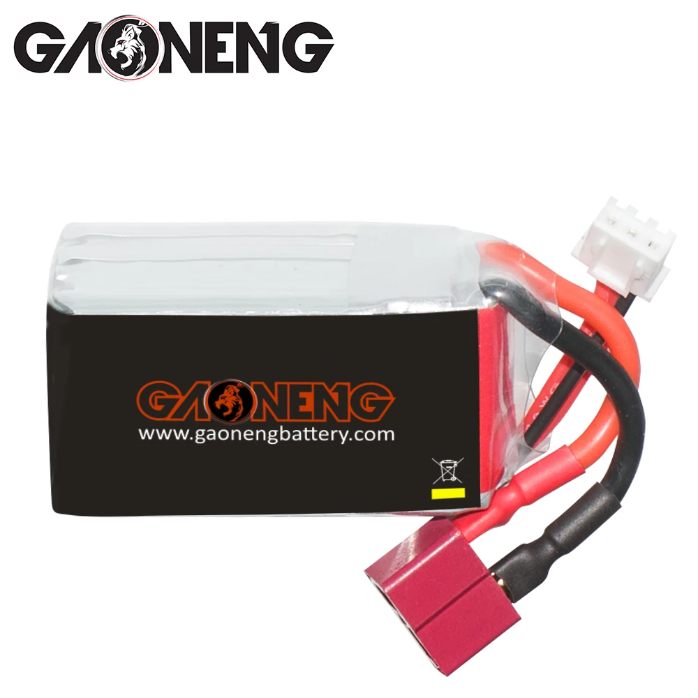 GAONENG GNB 2S 7,4 V 1100 mAh 60C Lithiumbatterie mit T-Stecker, geeignet für FPV-Drohnen und Quadrocopter.