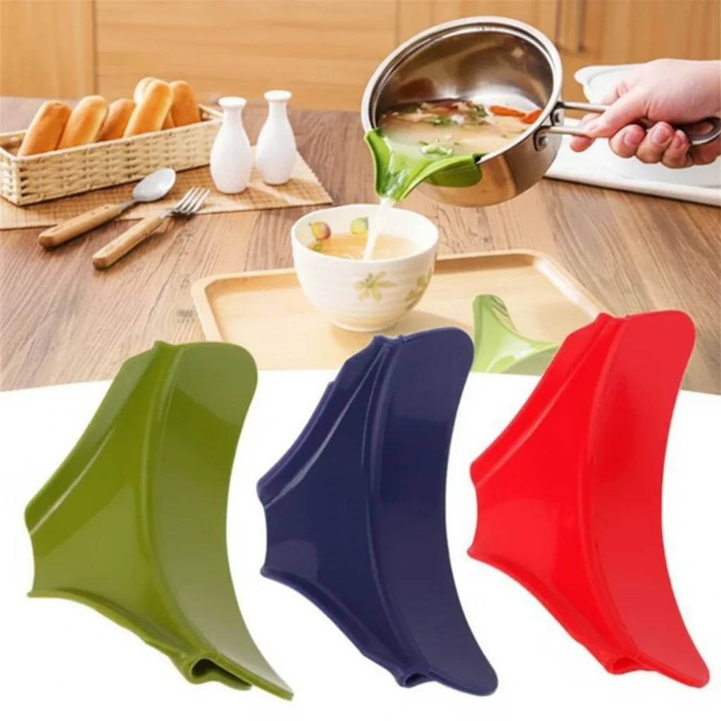 

Силиконовый инструмент для защиты от разлива жидкости для кастрюль и сковородок, кухонные гаджеты, круглый обод, 1 шт.