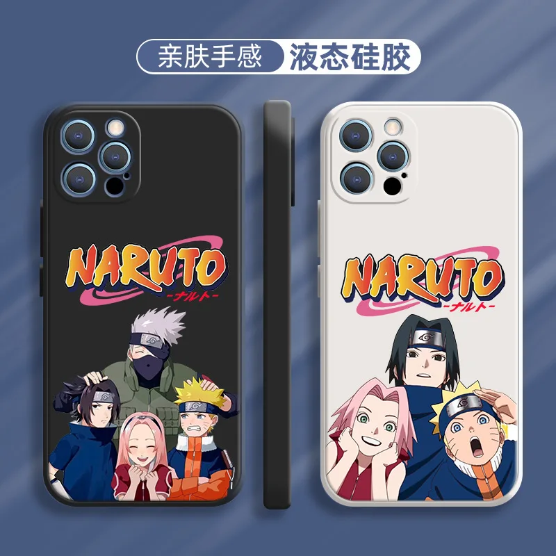 Чехол для телефона Class Cartoon Naruto Kakashi для iPhone X XR 11 12 13 14 15 16 Pro Max Plus Mini Sasuke Sakura Soft Cover Coque