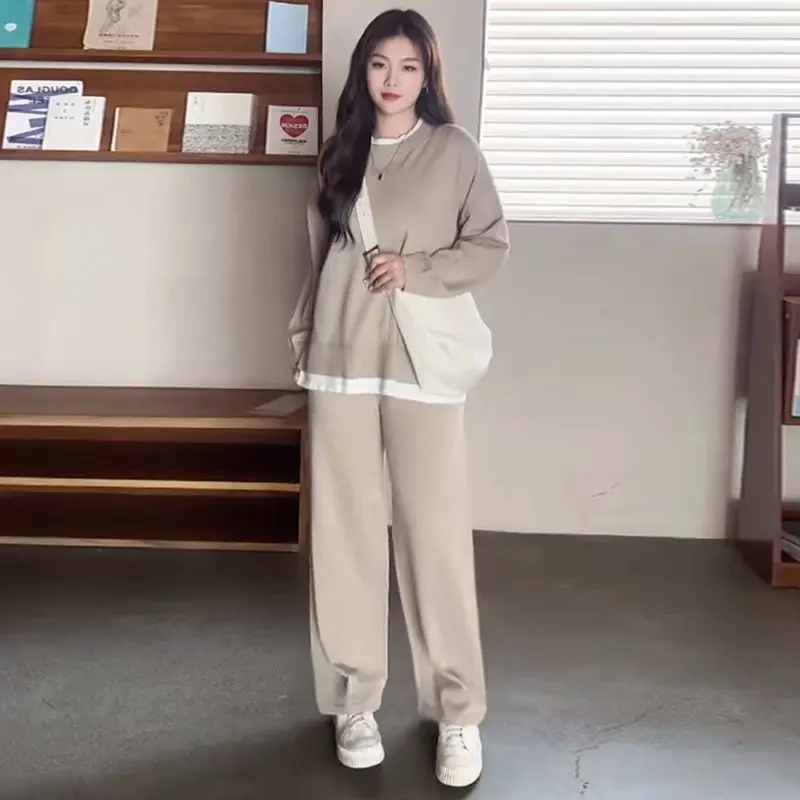 Fashionable lazy style loose casual women's set autumn and winter new Korean version slim fit two-piece set