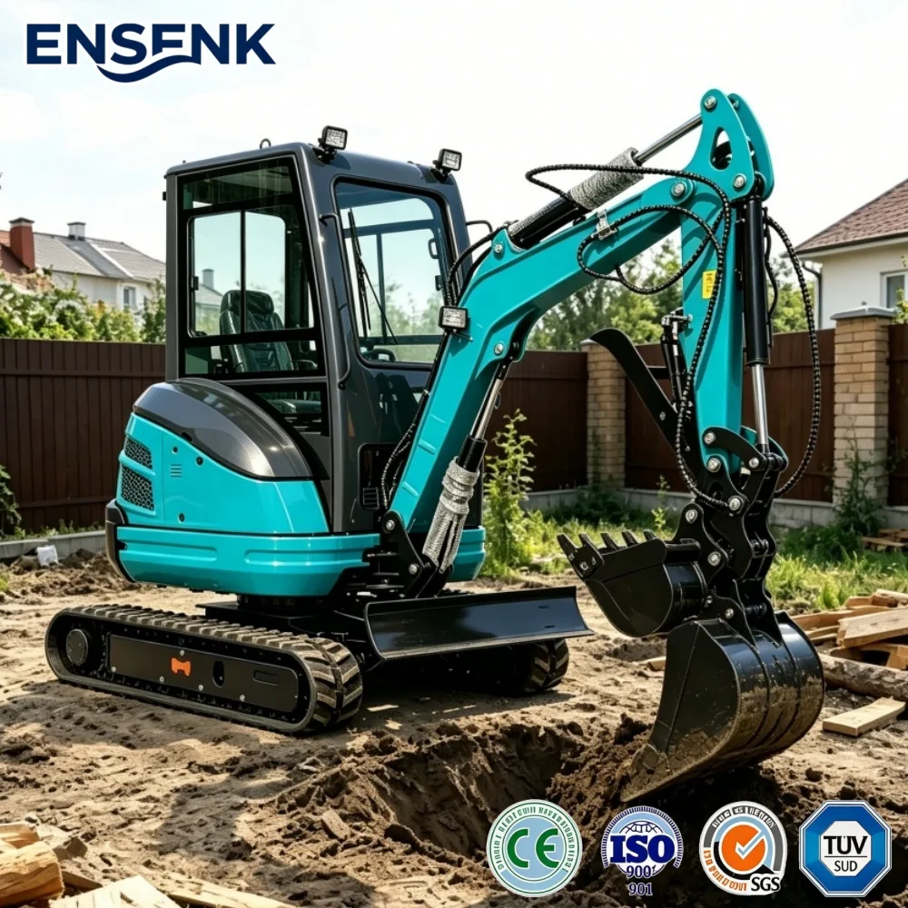 Mini Excavator Construction 1.0Ton 1.8Ton 2.5Ton 3.0Ton Kubota engine Hydraulic Adjustable Trenching Garden Multifunctional Far