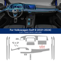 Tpu Transparent Film for VW Volkswagen Golf 8 Car Interior Stickers Center Console Screen Dashboard Gear Door Windows Panel