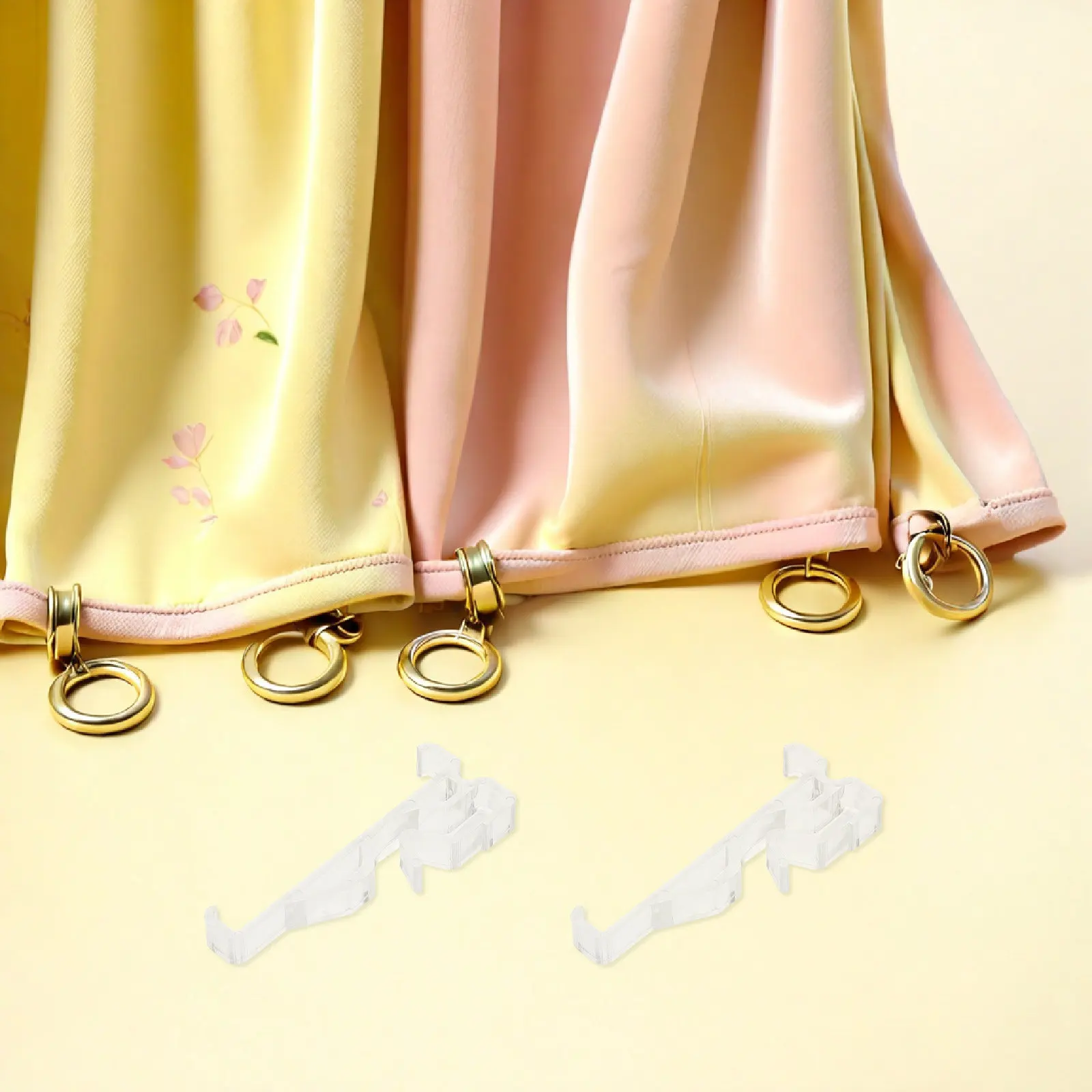 36Pcs Window Blinds Clips Clear Plastic Hidden Valance Clips Holder Seamless Support Replacement Parts for Horizontal Wood