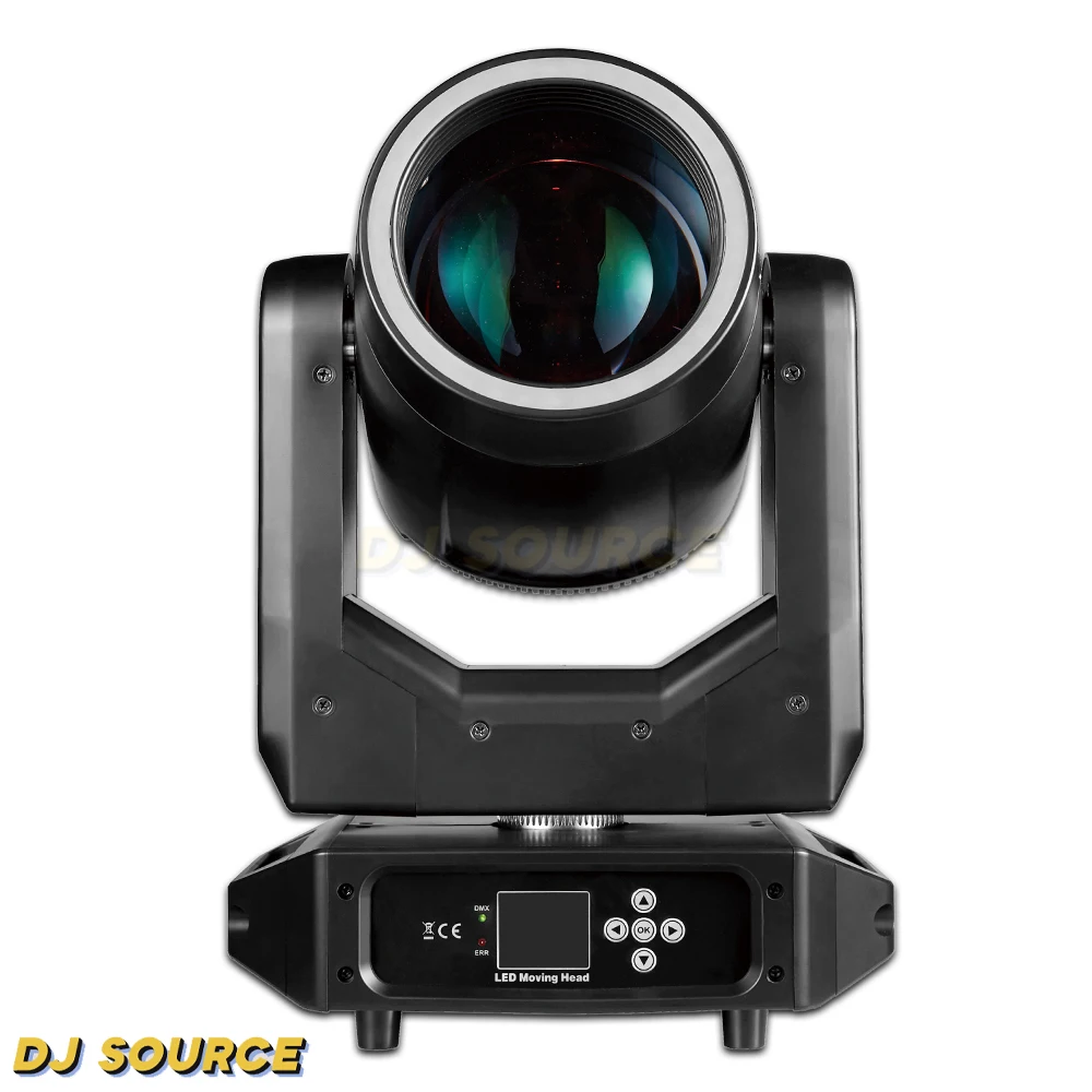 New 300W LED Beam Spot Moving Head Light With Ring Professional Stage Lights 24 Rotating Prism 17 Gobo DMX512 DJ Disco Bar Club