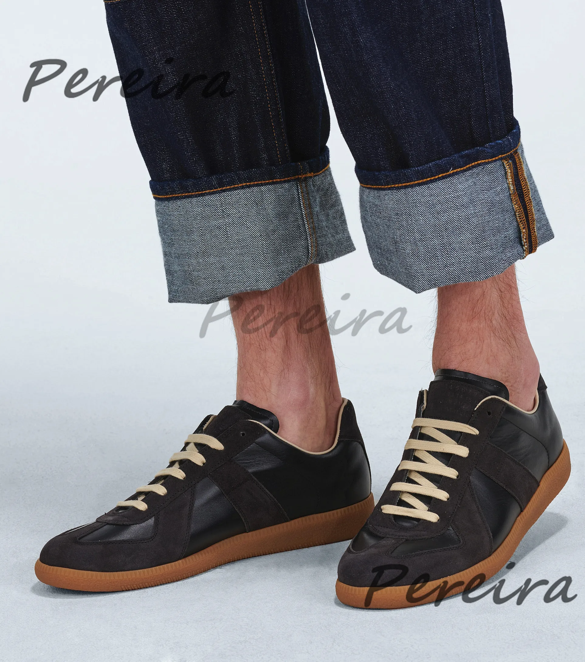 Black Men Casual Sneakers Trendy Genuine Leather Patchwork Training Board Shoes Summer Outdoor Male Comfortable Breathable Shoes